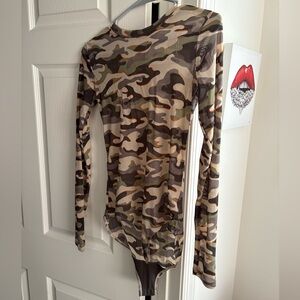 Material Girl Camouflage Print Bodysuit